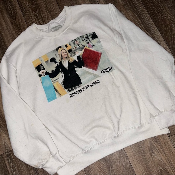 Clueless 
Cher “Shopping is my cardio” Graphic Sweatshirt - Picture 16 of 16